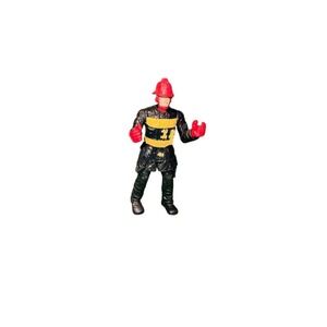 Chap Mei Fire Fighter Action Figure Rescue Squad Series Black Red Yellow Toy